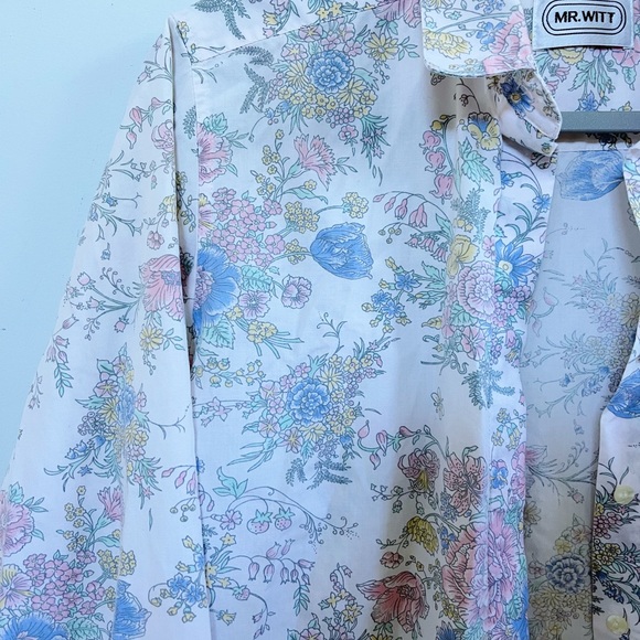RARE Mr. Witt Vintage White Floral Button Down size 6. Like new! - Picture 2 of 5